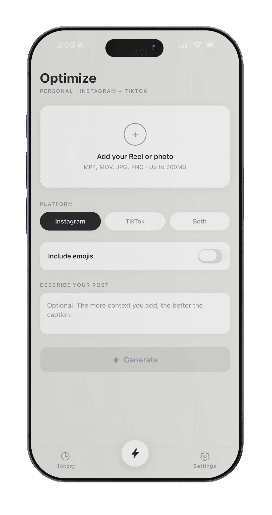 BusyShy alt text output screen